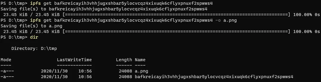 IPFS get
